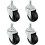 Rubber Wheels 40 mm with M8 Thread 4-Pack 1