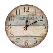 Wooden Country Wall Clock Silent 30 cm