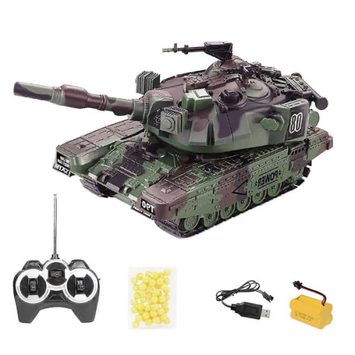 Char télécommandé sans fil tout-terrain capable de tirer des balles