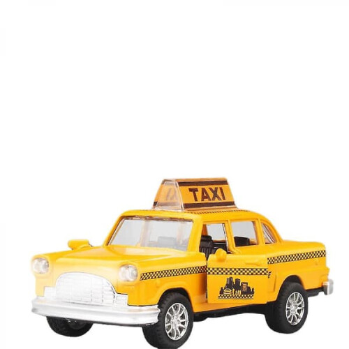 Yellow NYC Taxi Toy Car with Pullback Action