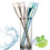 Pool Floating Champagne Flute Set Colorful 6 Cups with Base 2