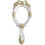 Vintage handheld mirror with white handle 1