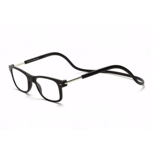 Intelligente Lesebrille mit Magnet, Schwarz, +2,5