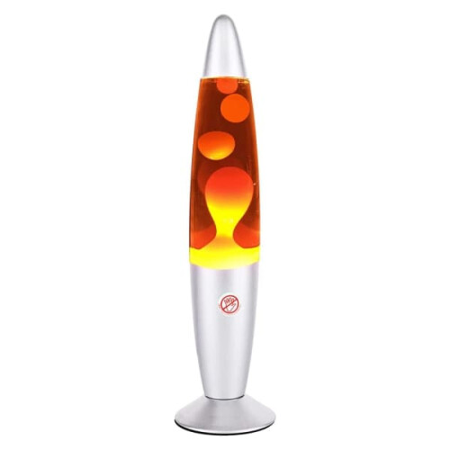 Orange futuristic lava lamp with switch