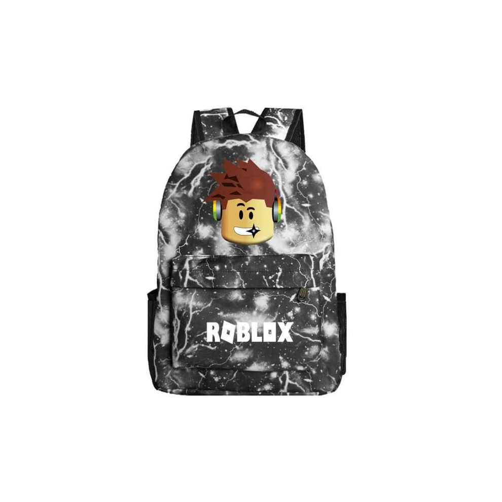 Roblox backpack for kids black lightning design