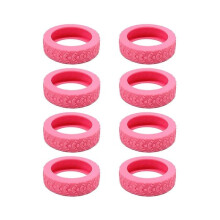Luggage Wheel Covers Pink 8 pcs
