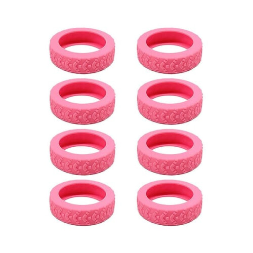 Luggage Wheel Covers Pink 8 pcs