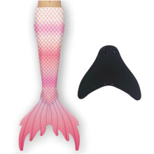 Girls' Mermaid Tail with Pink Monofin Size 130