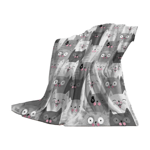 Cats Pattern Blanket Sofa Bed Travel Soft Comfortable 1