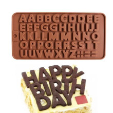 Chocolate Mold Alphabet Letters Ice and Praline Mold Brown