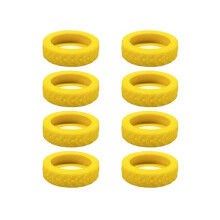 Luggage wheel protectors yellow 8 pcs