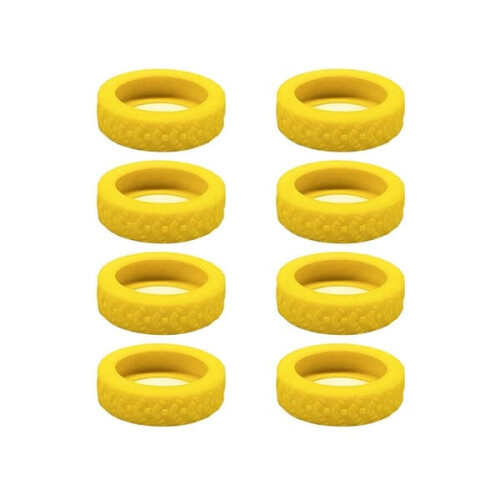 Luggage wheel protectors yellow 8 pcs