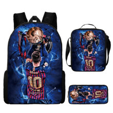 Lot de 3 sacs à dos Lionel Messi, cartable et porte-documents