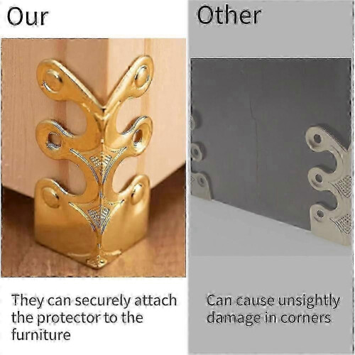 10pcs Baseboard Corner Protectors-Brass Skirting Board Corner Protectors,Decorative Protector Cover 1