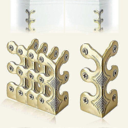 10pcs Baseboard Corner Protectors-Brass Skirting Board Corner Protectors,Decorative Protector Cover 2