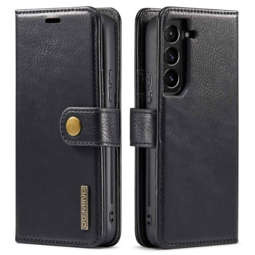 Θήκη πορτοφολιού με μαγνήτη DG MING συμβατή με Samsung S23 2 σε 1 - Μαύρο