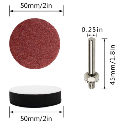 Sanding Discs Pad Kit for Drill 2 Inch 100 Pcs with Backer 1
