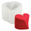 3D Love Heart Candle Mold Silicone Clear Texture 1 Piece 1