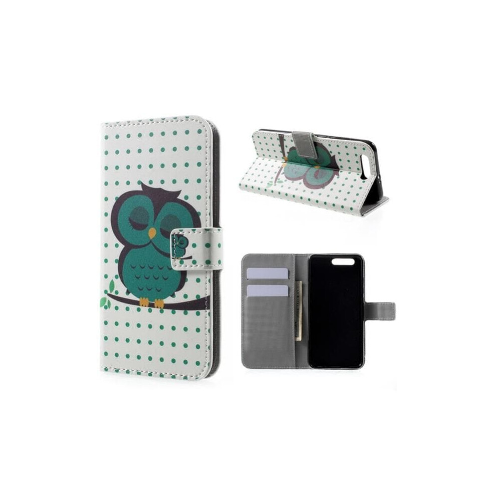Huawei Honor 9 Wallet Case Polka Dot Owl Design 962125327984