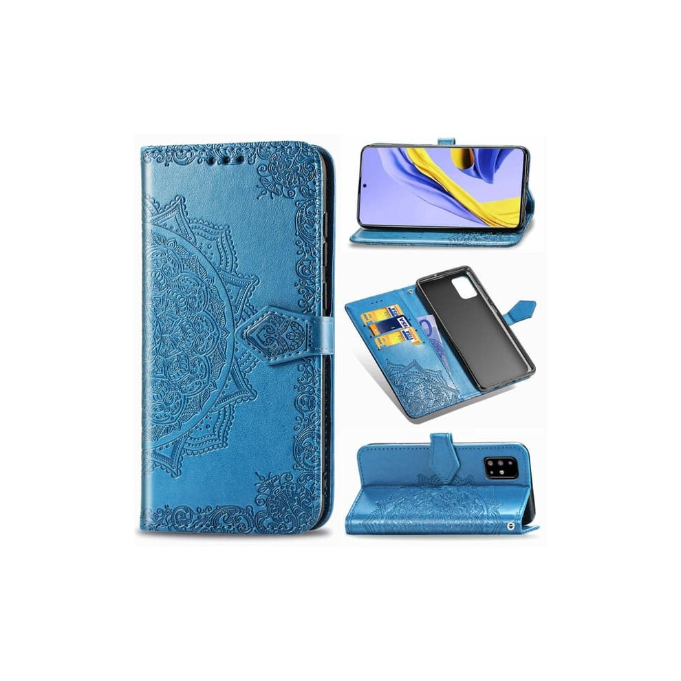 Samsung Galaxy A51 Mandala Wallet Case Blue 962125334173