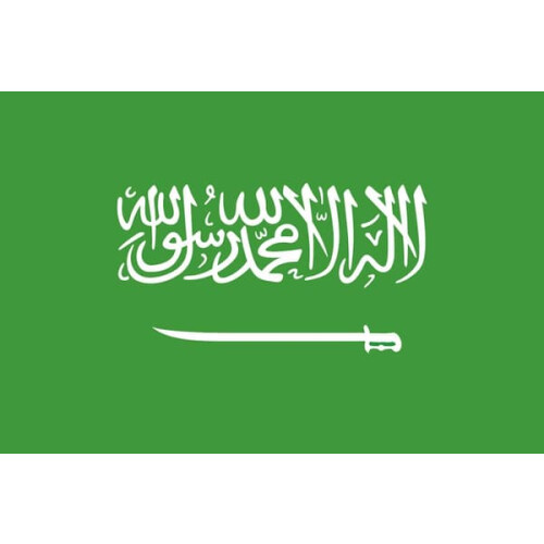 Saudi Arabia flag white background 1 piece