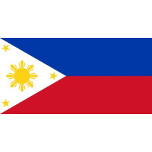 Philippines flag white background 1 piece