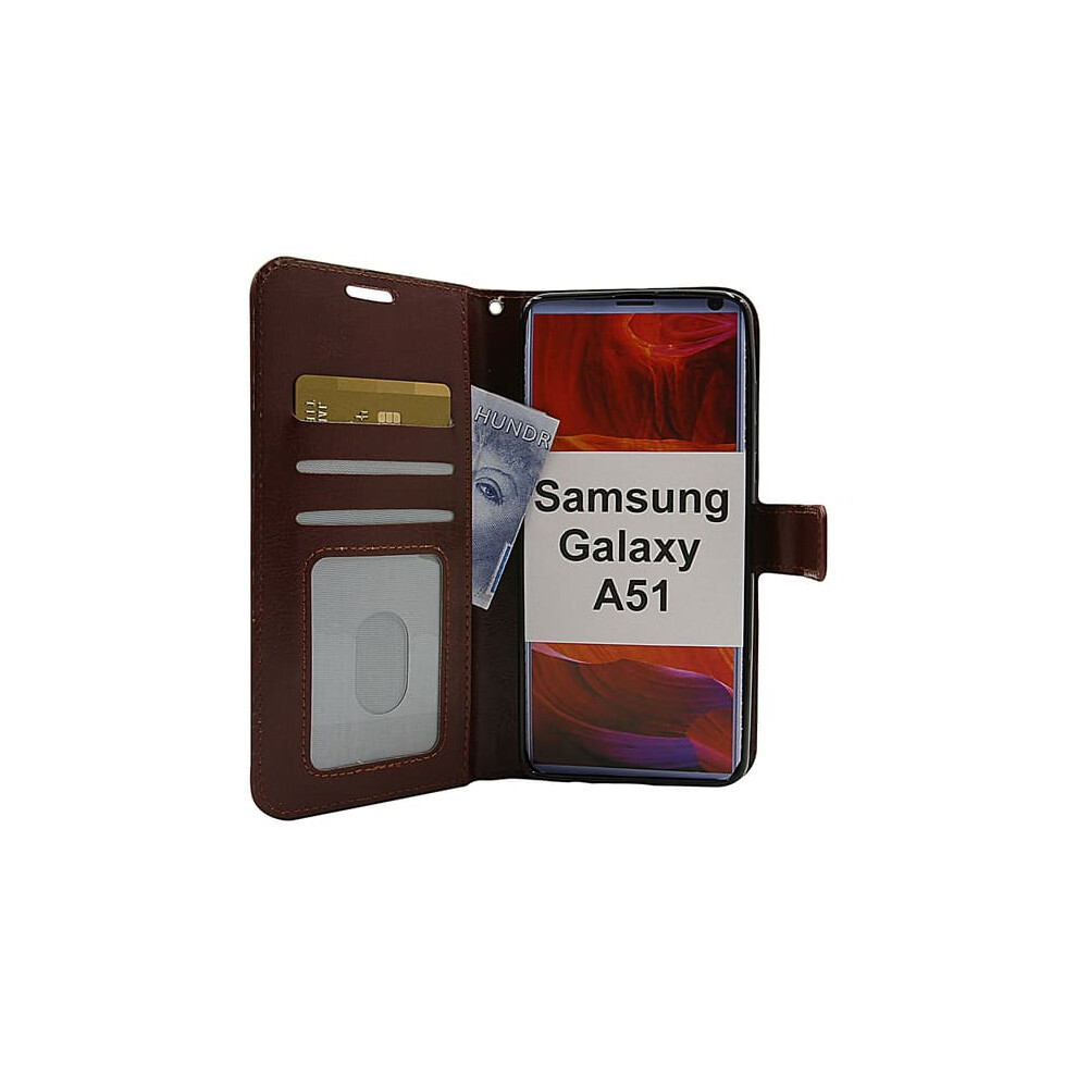 Crazy Horse Wallet For Samsung Galaxy A51 Brown 962029631064
