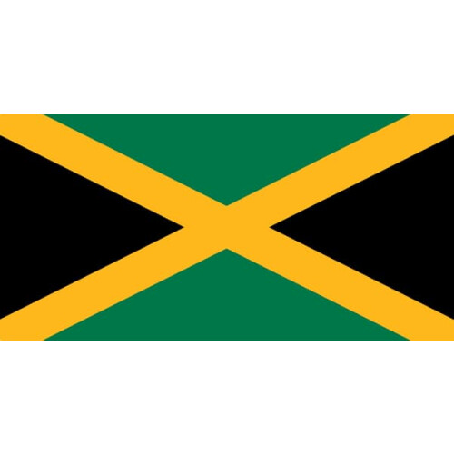 Jamaica flag white background 1 piece