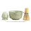 Conjunto de chá Matcha japonês com tigela, xícara, batedor e colher. 1