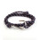 Navy Blue Bracelet with Silver Fish Hook 1