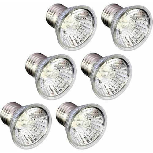 Reptile UV Lamp Bulb UVA UVB 75W 6-pack