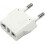 Power Adapter USA/China to EU/FR White 4 pcs 1