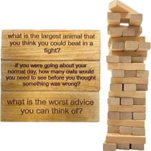Icebreaker Questions Tumbling Tower Game 50 Cards