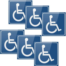 Disabled Parking Signs Blue 6 pcs