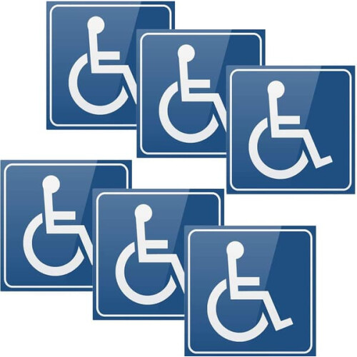 Disabled Parking Signs Blue 6 pcs