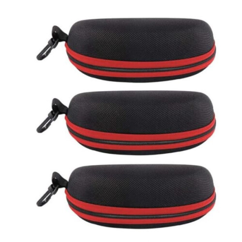 Glasses Case Hard Protective with Zipper 3 pcs