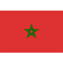 Morocco flag white background 1 piece