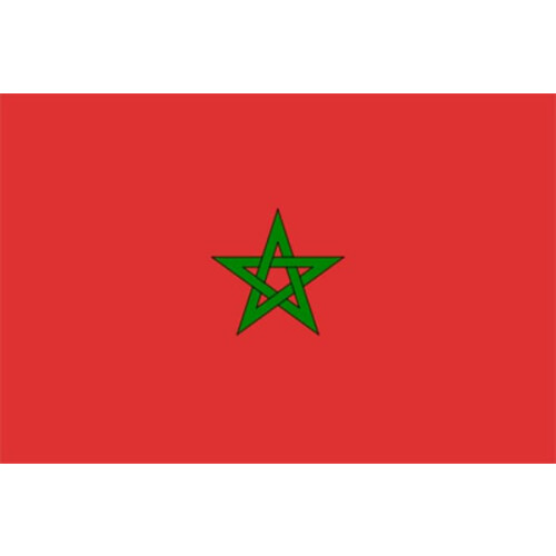 Morocco flag white background 1 piece