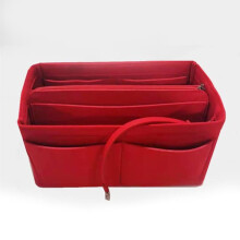 Travel Organizer Felt Tote Liner for Handbags 3 Sizes Red