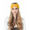 Knitted headband boho style yellow one size 1