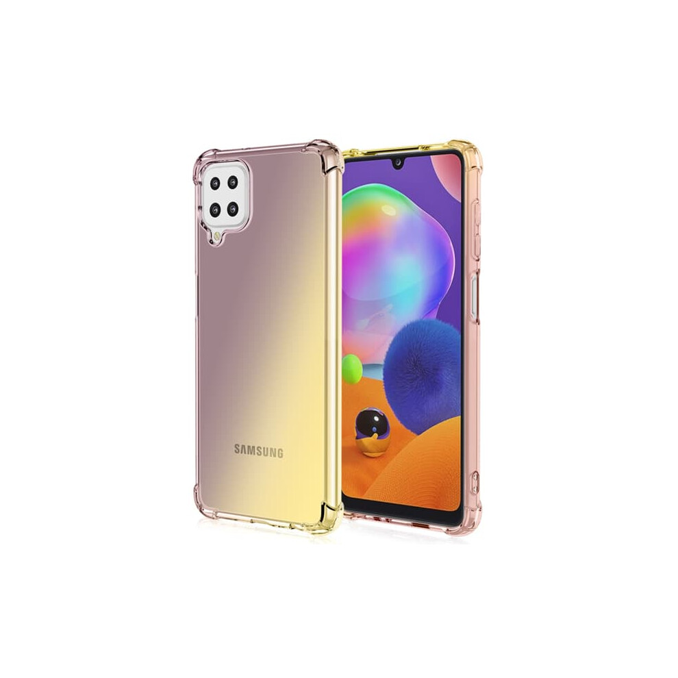 Samsung Galaxy A22 4G Shockproof Silicone Case Black/Gold 962029643333