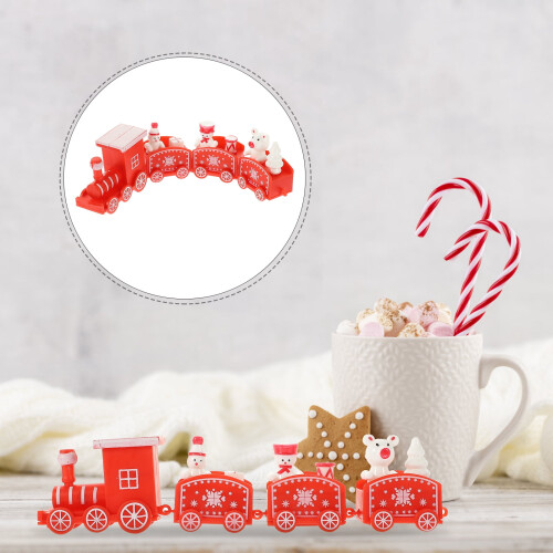 Christmas train set with railway tracks and mini tree 2
