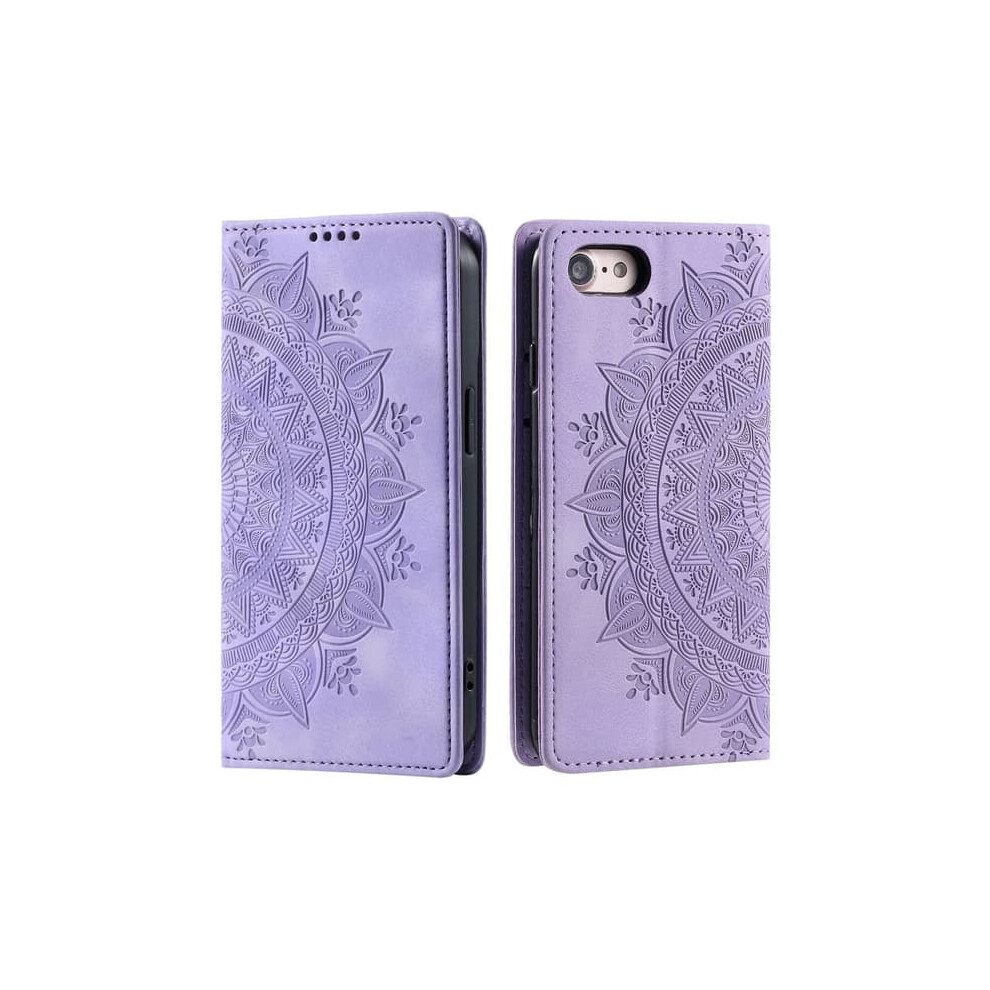 Iphone 16E Flip Case Mandala Leather Purple 962029293798