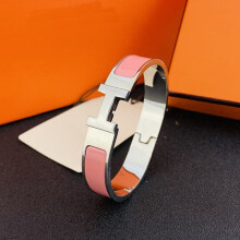 armband, 18KH monogram, herr- och damarmband för par i rostfritt stål, silver och rosa silver och rosa