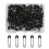 Safety Pins Black High-Quality Durable 100-Pack 1