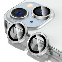 iPhone 15/15 Plus lens protector silver