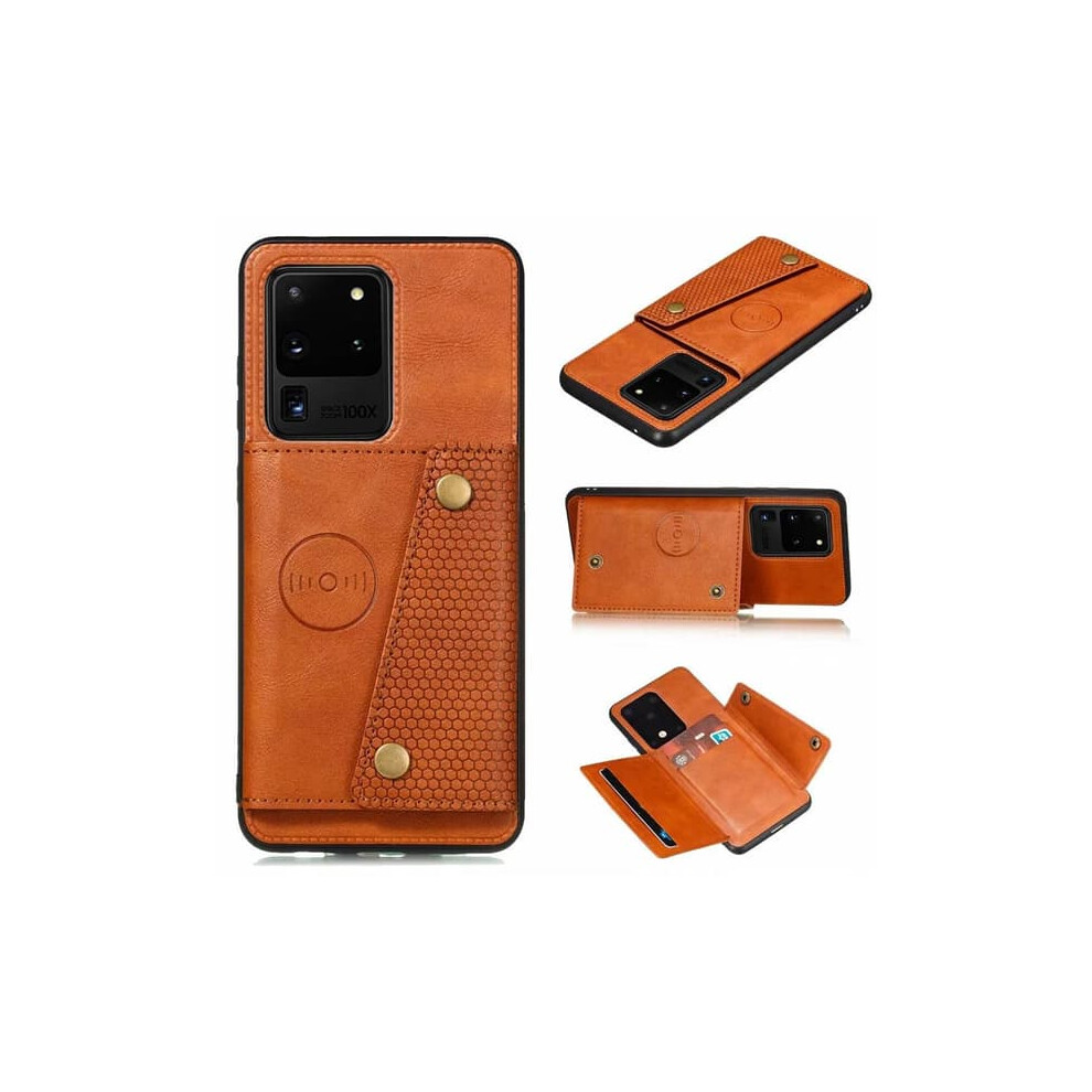 Samsung Galaxy S20 Ultra Case With Card Slot Light Brown 962029634515