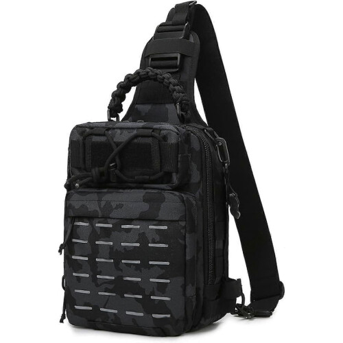 Fishing backpack with rod holder and equipment storage
