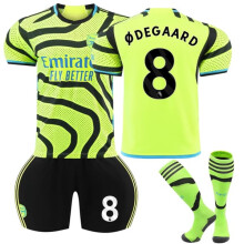 Arsenal away football kit for kids with Ødegaard socks