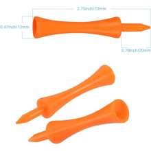 100 stuks 70 mm oranje plastic golfpinnen, duurzame Castle golfpinnen, f